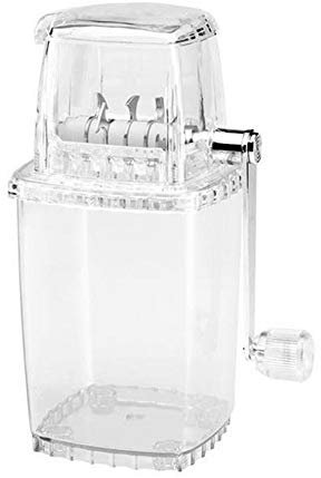 XUMI Picadora de Hielo, 2L Multifunción Manual Mini Trituradora de Hielo Transparente para el Hogar Máquina de Afeitar Herramienta de Cocina Trituradora de Hielo para Cócteles