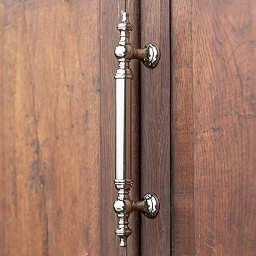 Antikas - Stoßgriff „Empire“ Türgriff aus polierten Nickel, wie antik