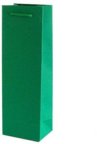 10 x Flaschentasche PresentFill® Premium Flaschentüten Grün | 100% Recycling Kraft Papier 210 gr. Stark Made in Europe| Geschenktaschen | Geschenktüten | Weinflaschen Verpackung für 1 Flasche Wein