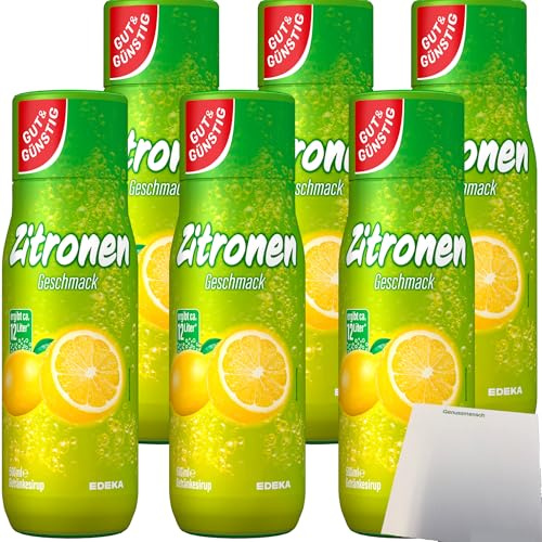 usy Bundle für Gut & Günstig Zitrone Getränkesirup 6er Pack (6x500ml Flasche) + usy Block