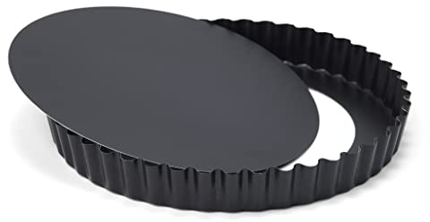 patisse 02854, Moule A Tarte Fond Amovible pour Friteuse à Air Chaud Air Fryer XL & XXL, Noir, Ø 20 Cm x 2.5 Cm, Acier Revêtu sans PFAS