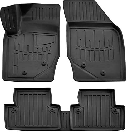 J&J AUTOMOTIVE | 3D TPE Gummifußmatten Gummimatten Passend Für XC90 2002-2014, Schwarz, Anti-Rutsch, Abwaschbar, Allwetter, Hohes Rand, 5-TLG