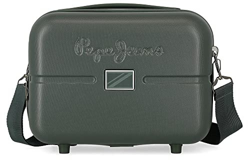 Pepe Jeans Accent Neceser Adaptable con Bandolera Verde 29x21x15 cms Rígido ABS 9,14L 0,84 kgs