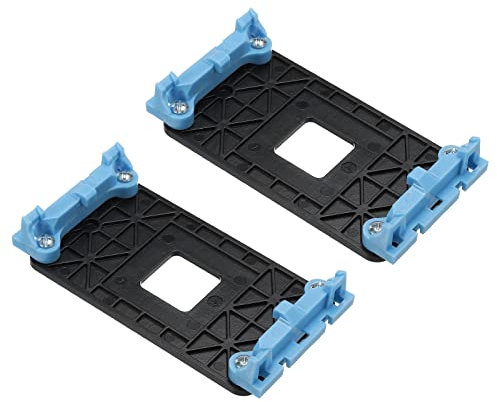 PATIKIL AM3 CPU Kühlklemme Kühlkörper Klammer Kühlung Montage Blatt Platte Blau Schwarz mit 8 Schrauben für AM2 AM2+ AM3 AM3+ FM1 Hauptplatinen Steckdose Pack von 2