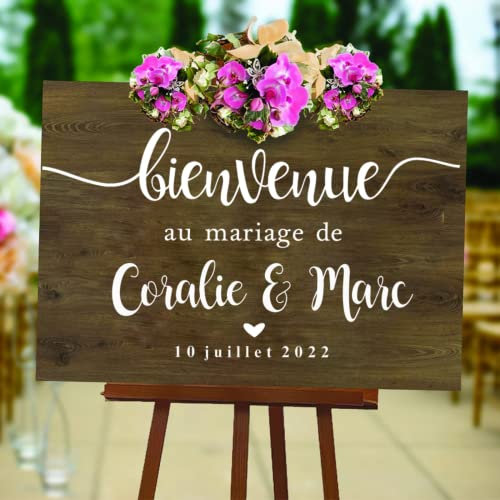 ISR Willkommensschild Hochzeit Aufkleber-willkommensschild Hochzeit-hochzeits-willkommensschild-herzlich willkommen zu unserer Hochzeit Schild (42x24cm)