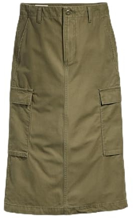 Levi's Cargo Midi Skirt Greens, Noche de Oliva, 25