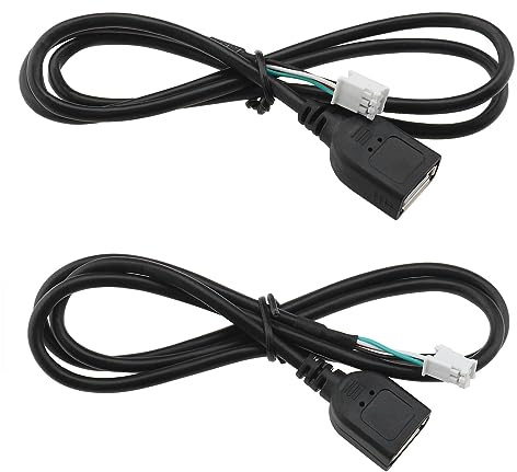 Be In Your Mind 2 Stück Auto USB Verlängerungskabel Adapter 4-poliger Und 6-poliger Stecker Kompatibel mit Android Autoradio Stereo externen USB Flash Laufwerken Schnelles Aufladen