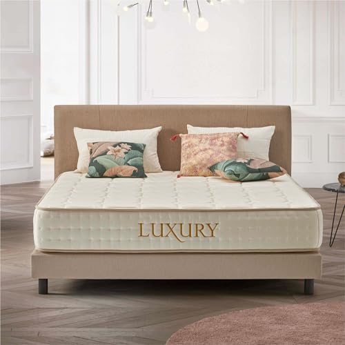 Naturalex - Federkernmatratze 180x200 cm - Luxury - H2/H3 Taschenfederkern - ausgezeichnete Anpassungsfähigkeit - viskoelastische High Resilience Matratze - optimale Belüftung - Blue Latex