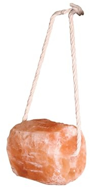 Schneiders Himalayan Horse Rock Salt Lick | Natural Mineral Source | Assures Balanced Mineral Intake | Boredom Reliever | Various Weights on Rope | 6.6 lbs w/Rope