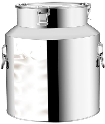 Stainless Steel 9L Large Bucket with Lid and Carry Handle for Water and Wine Storage and Transport