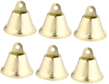 RORPOIR 20 Stück-Pack Metall Glöckchen für Haustier Halsketten Weihnachtsdekoration Gold
