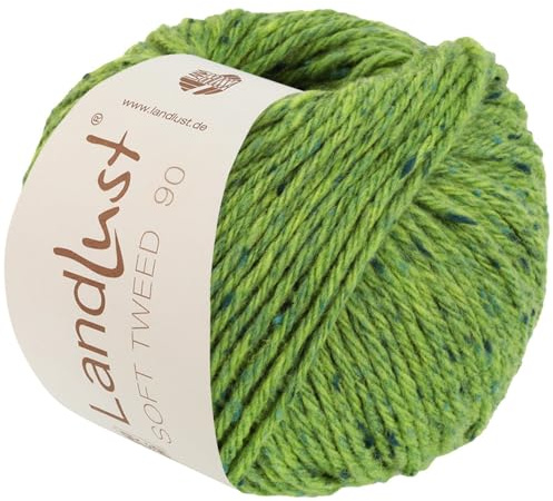 LANA GROSSA Landlust Soft Tweed 90 | Klassisch verzwirntes Tweedgarn aus Schurwolle mit mehrfarbigen Noppen | Handstrickgarn aus 100% Merinowolle | 50g Wolle zum Stricken & Häkeln | 90m Garn FB22