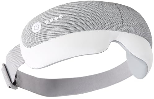 Bridigi Augenmassagegerät, Belledebby 5 Modi Augenmassagegerät mit Wärme, Beheizte Augenmaske für Migräne-Linderung mit Bluetooth Musik, Entspannen Reduzieren Sie Augenbelastung, Trockenes Auge und