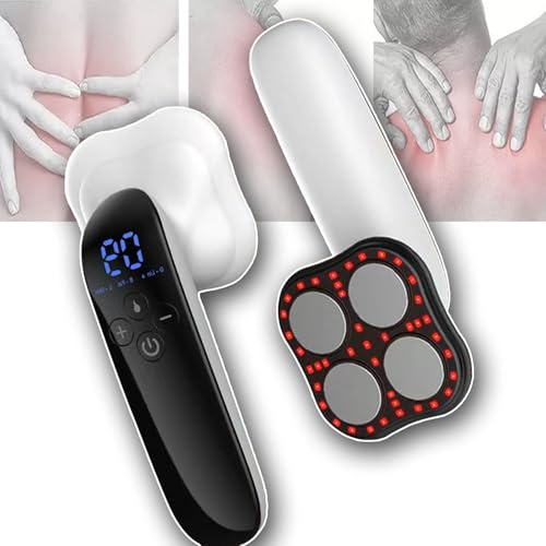 OZTYSGXM Appareil Physiothétapie Ultrasons, Massage Facial RF 4 en 1 sans Fil 3 Modes et 10 Niveaux D'intensité pour Visage, l'abdomen, Taille, Bras, Jambes et Fesses,White