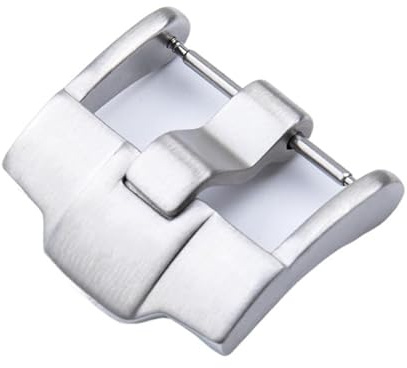 SERDAS 18 mm, 20 mm, 22 mm, 24 mm Dornschließe aus Edelstahl, passend für AP-Uhren, Audemars und Pigue(Silvery,24mm)
