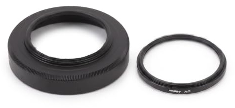 Metall 46 Mm Motljusskydd, Inskruvad Motljusskydd med HD UV-filter och Linsskydd 46 Mm Motljusskydd LH HN40 Motljusskydd för Z DX 16 Till 50 Mm F/3,5 Till 6,3 VR Objektiv
