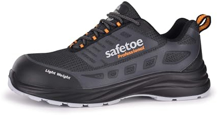 SAFETOE L-7571 Scarpe da Ginnastica da Uomo respiratoria Attiva con Cappuccio Composito, Impermeabile, Antibatterico (EN ISO 20345:2022 S1)