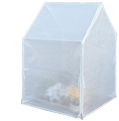 Genérico Invernadero Compacto de Aluminio adosado para Tomates, Invernadero portátil de Invierno con Cortina de Doble Cremallera y Alta transmisión de luz, Ideal para Exteriores (62 x 62 x 92 cm)