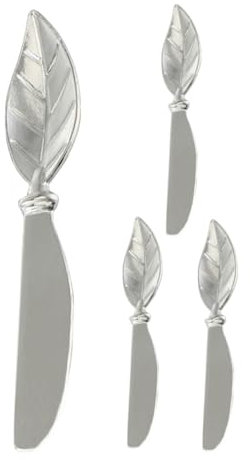 SMASOLO 4 Pezzi Coltello Da Burro Spatola Al Burro Di Arachidi Strumento Per Spalmare Il Burro Coltello Spalmatore Di Marmellata Coltello Per Panna Da Sandwich Argento Lega Di Zinco