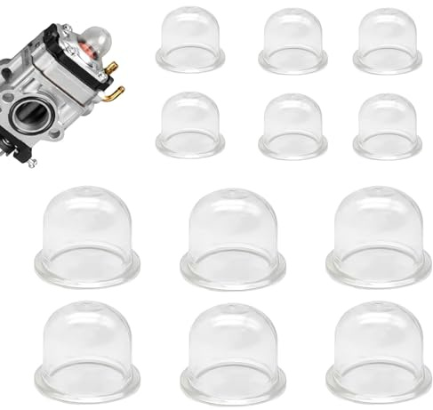LUMOOM 12 Stück Zündkapsel Primer Pumpe, Kraftstoffpumpe Vergaser, Primer Birne Vergaser Ersatzteile 19/22mm, für Rasenmäher Kettensäge Trimmer Freischneider