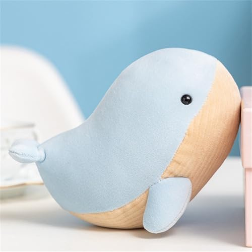 AQCQDQ Plüschtier Wal, Kuscheltier Delfin, Wal-Kuscheltier, Realistisch Gestaltetes Plüschtier, Geschenk für Kinder und Süß Stofftier für Kleinkinder (17 cm,Blau)