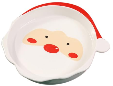 Zerodeko Assiette Noël Céramique Forme Père Noël Plateau Décoratif Pour Desserts Et Steak Vaisselle Plateau Repas Festif