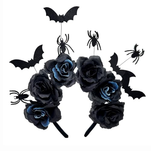 Taodyans Halloween-Stirnband, Blumenkrone, Kopfbedeckung, Tag der Toten, Kostüm für Frauen, Party, Cosplay, Gothic, Kopfbedeckung, Zubehör