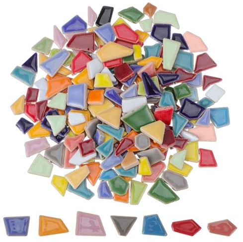 Gatuida Mosaiksteine Zum Basteln: 200g Mosaikfliesen DIY Mosaik Fliesen Unregelmäßige Kleine Steinpartikel für Kreative Heimdekoration und Bastelprojekte