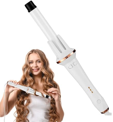 rizadora automática: rizador de pelo inalámbrico con 3 ajustes de temperatura, rizador giratorio de 360° para cabello suave y antiencrespamiento, peinado rápido con automático, ondas grand