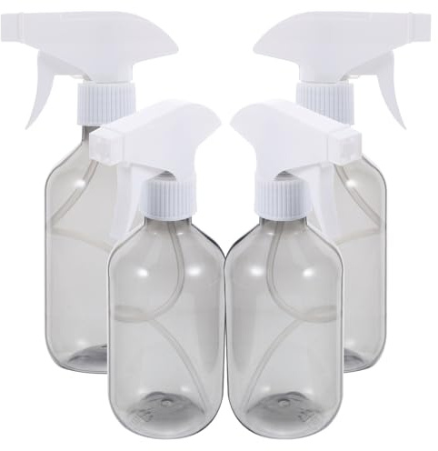 SHINEOFI 4 Stück Sprühflaschen 300 ml Kunststoff Pflanzensprüher für Gartenarbeit Bewässerung und Friseursalon Feiner Nebel Nachfüllbar Tragbar
