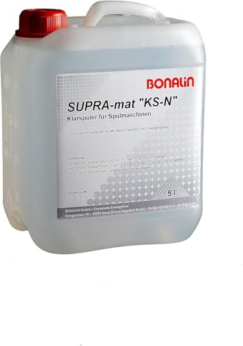 Bonalin Supramat KS-N Klarspüler 5 Liter. Maschinenspülmittel. Klarspüler für alle Geschirrspülmaschinen und Dosiergeräte