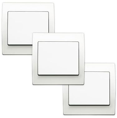 LOT 3 Va et Vient Blanc Delta Iris + Plaque basic Blanc
