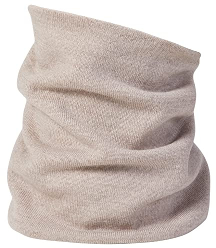 Enter the Complex® Weicher Merino Schlauchschal, Loop Schal, Damen und Herren, Halswärmer, 100% Merino Wolle, Atmungsaktiv, Beige