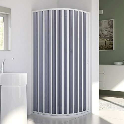 Forte Rund-Duschkabine in PVC 90x70 cm Radius 38 H185 mod. Sharp Seitlich