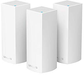 Linksys Velop Mesh Home WiFi System, 6,000 Sq. ft Coverage, 60+ Devices, Speeds up to (AC2200) 2.2Gbps - WHW0303
