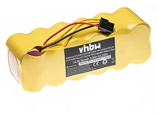vhbw 1x Batterie Compatible avec Profimaster Robot 2712 Robot électroménager (3000mAh, 14,4V, NiMH) - Remplacement pour AT5186005100, LP43SC2000P
