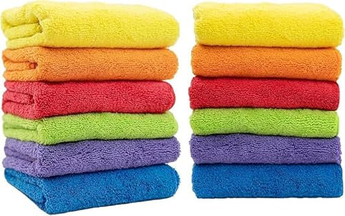 YMBERSA Bayeta paño Volumen Microfibra Multiuso de Colores. Pack 12 uds.