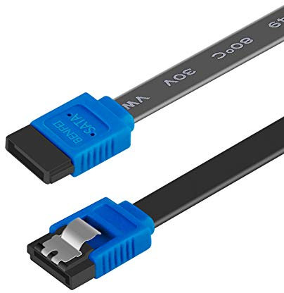 BENFEI SATA III Kabel, 1 Stück, 6Gbps, gerade, HDD- SDD-Datenkabel mit Arretierung, 45,7 cm für SATA HDD, SSD, CD-Treiber, CD-Writer,Blau