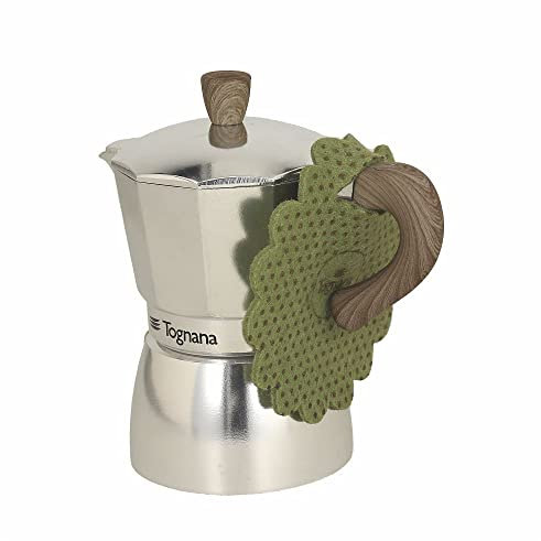 Tognana Natural Taste Caffettiera Moka 3 tazze con sottocaffettiera