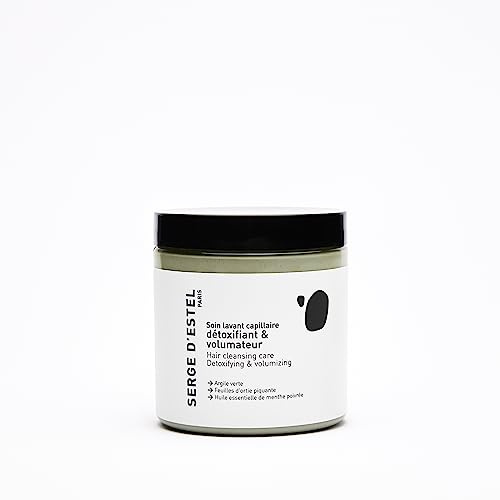 SERGE D'ESTEL PARIS Champú Mascarilla Détox y Voluminizador 250g Purifica Equilibra el Cuero Cabelludo Graso Aporta Volumen Brillo 100% Vegan