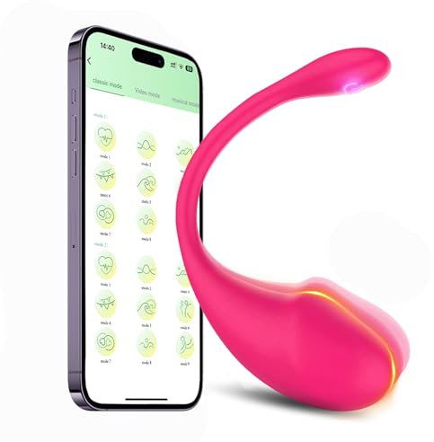 LYAMais APP Control Vibratoren für Sie Klitoris und G-Punkt,Klassische Silikon G Punkt Vibrator mit 10 Vibrationsmodi,Brustwarze Klitoris Stimulator Sexspielzeug Analvibrator für Paare（Pink）