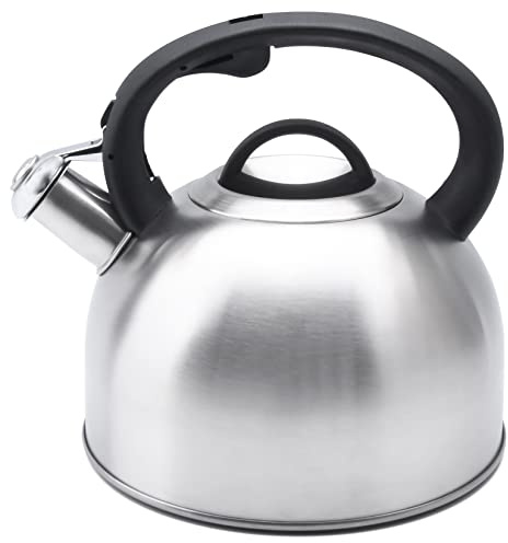 GGC 3L Tea Kettle for Stove Top, Loud Whistling Tea Kettles Water Boiler, Stainless Steel Kettle with Anti-Heat Handle and Simple Touch Button to Control Kettle Outlet