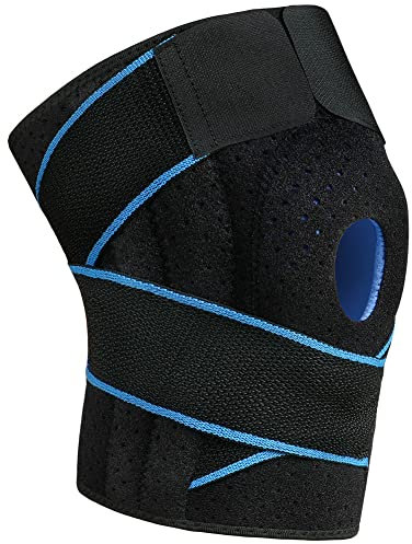 ACWOO Tutore Ginocchio, Ginocchiera Ortopedica Rotulea Confortevole con Stabilizzatori Laterali, Regolabile Ginocchiera Sportiva Neoprene per Corsa, Lesioni al Menisco, Artrite, Infortunio Sportivo