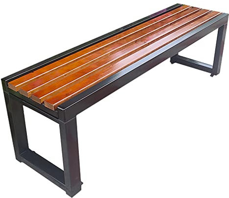 Gartenbank, Terrassenparkbank 100/120/150 cm Love Seat Stuhl Holz Outdoor-Möbel Sitzgelegenheiten für Rasen, Veranda 120cm