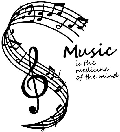 Garneck Musik Note Wandaufkleber Selbstklebend Abnehmbar Pvc 18.90X16.93In Wanddekor Für Wohnzimmer Schlafzimmer Musikzimmer Wandtattoo