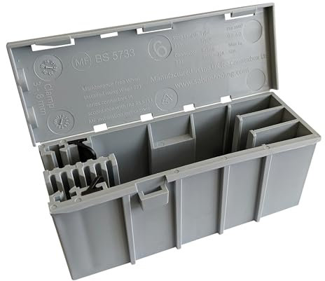 WAGO WAGOBOX Junction Box, Suitable for WAGO 221-4xx, 2773 Series, for Multicore Cables, max 4 mm² Connectors, up to 32 Amp, 400 Volt, 207-3301, Grey, Pack of 1