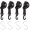 Wanfoou Set di 4 ventose da campeggio, con ventosa da campeggio, con 4 ganci a S, forti ventose per auto, tende, camper, ventose da campeggio multifunzionali
