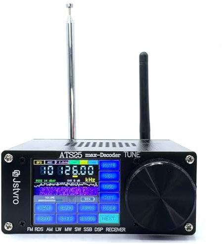 Receptor de Radio LYEAA SI4732 ATS-25 versión 4,16 Receptor de Banda Completa con WiFi, decodificación CW RTty, batería de 3000mA, Pantalla de 2,4''