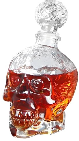 Decantador de Vino Decantador de Whisky Botella Cristal Regalos Originales para Hombre Regalo Original Hombre Calaveras Aireador Vino Wine Carafe Decanter Decantador de Jarra de Vino Petaca