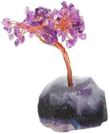 MUSISALY Kristallbaum Dekoration Tischornament Amethyst Kristallsteine Wohnzimmerdekoration Skulptur Deko Bastelschmuck Topfdekor